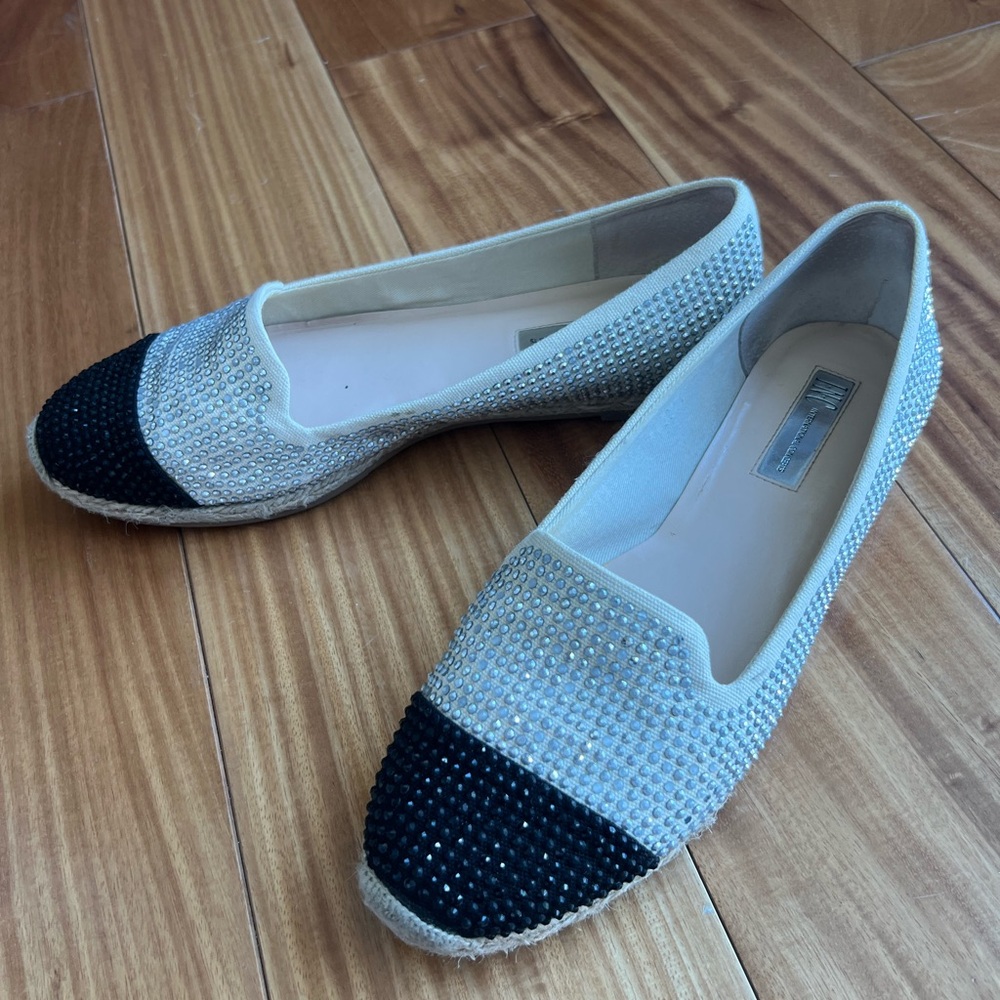 INC International Concepts Black and Cream Espadrilles